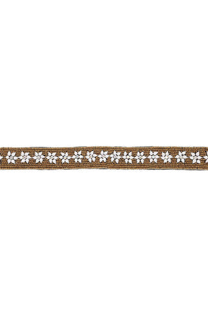 Antique Gold & Multi Floral Velvet Hair Band