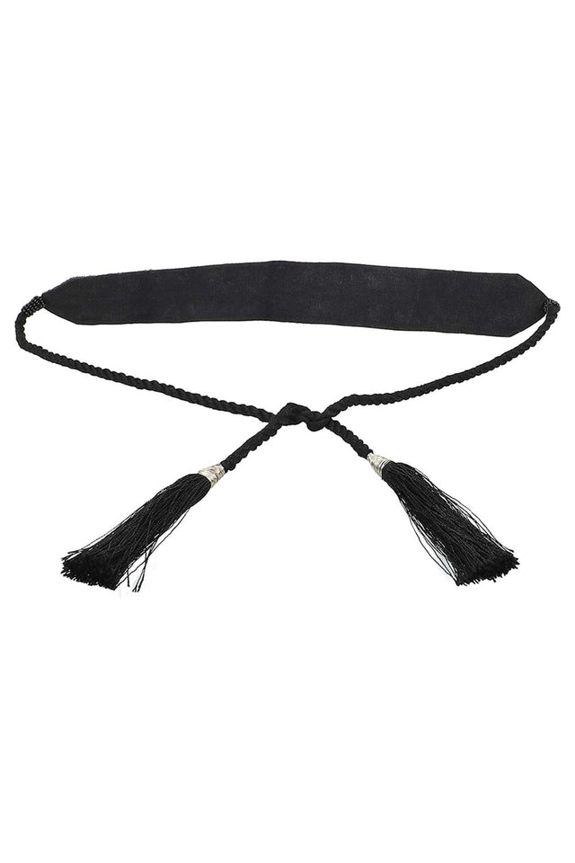 Embellished Waist Belt In Black & Multi (ADKB9001A)