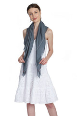 Viscose Square Scarf In Grey (ADS4198A)