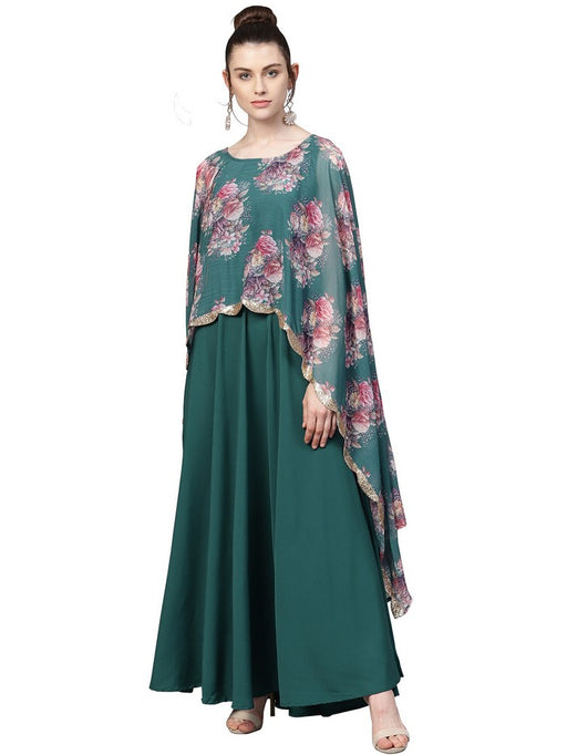 CAPE STYLE SHIRTS FOR GIRLS (1) | Pakistani cape dresses, Party wear  dresses, Indian fashion dresses