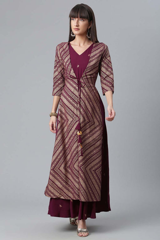 Kessa Wa324a Sandal Wood Kalamkari A Line Kurta Closeup 1 | A line kurta,  Fashion solutions, New designer dresses