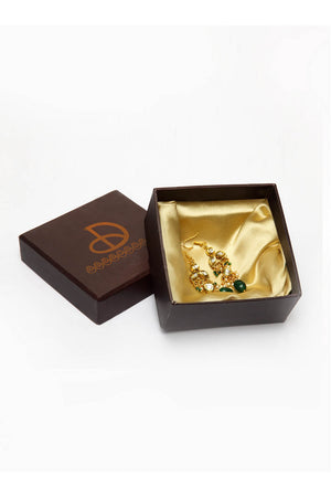 Women's Sterling Silver Drop Earrings In Green