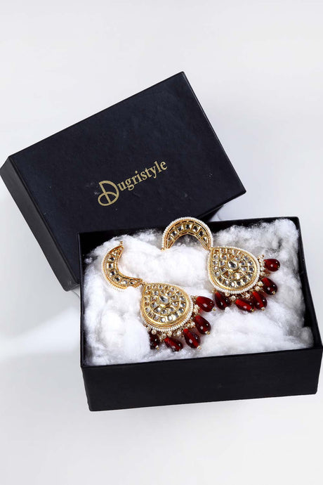 Buy Women's Sterling Silver Chandelier Earring in Red Online - Zoom In