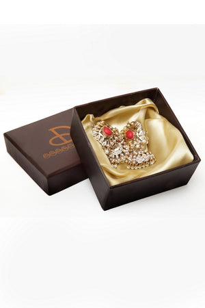 Women's Copper Jhumka Earrings In Gold