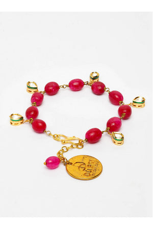 Women's Sterling Silver Bracelets In Red