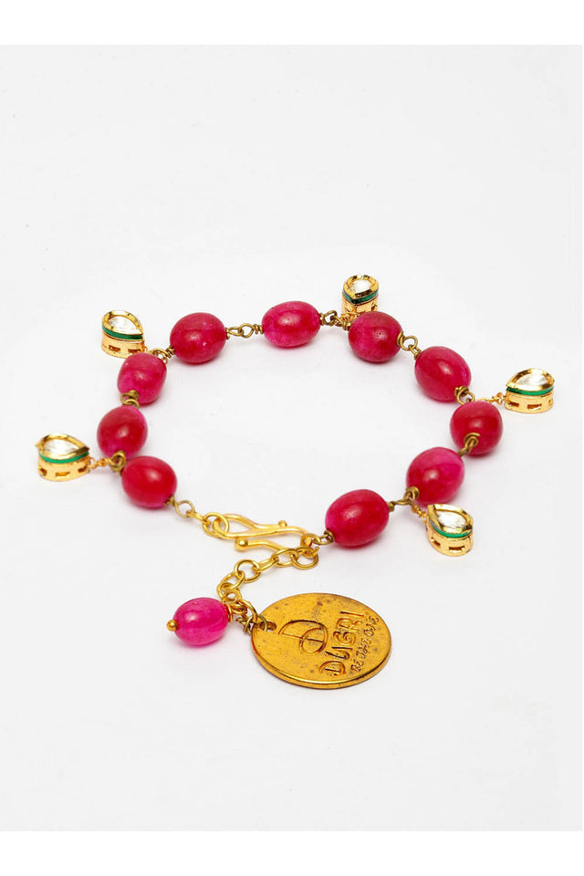 Women's Sterling Silver Bracelets In Red