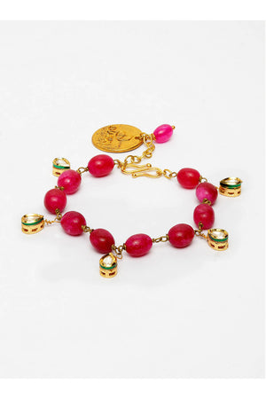 Women's Sterling Silver Bracelets In Red