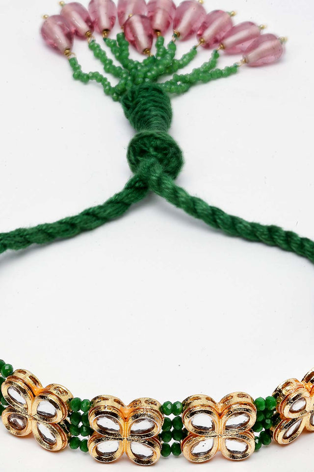 Buy Women's Sterling Silver Bracelet in Green Online - Side