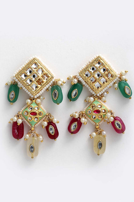 Buy Women's Sterling Silver Choker Set in Multi Color - Side