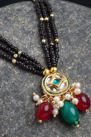 Buy Women's Copper Mangalsutras in Black Online - Front