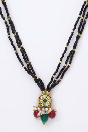 Buy Women's Copper Mangalsutras in Black Online - Side