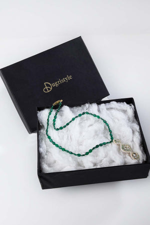 Buy Women's Sterling Silver Bead Necklaces in Green Online - Zoom In
