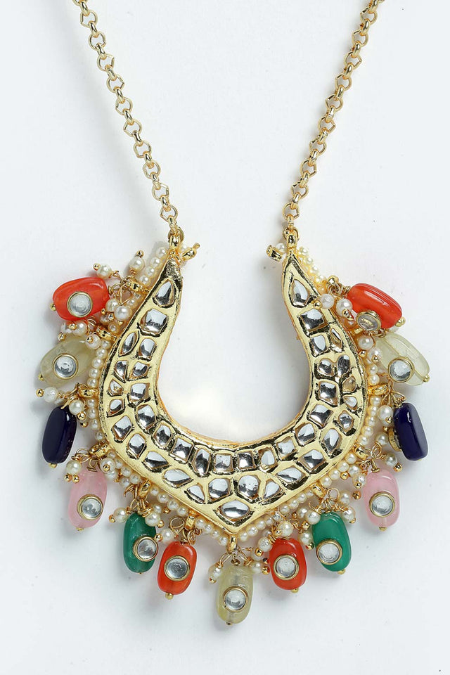 Buy Women's Sterling Silver Necklace in Gold - Side