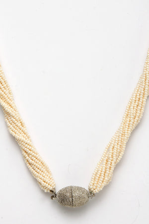 Women's Silver Necklace In White