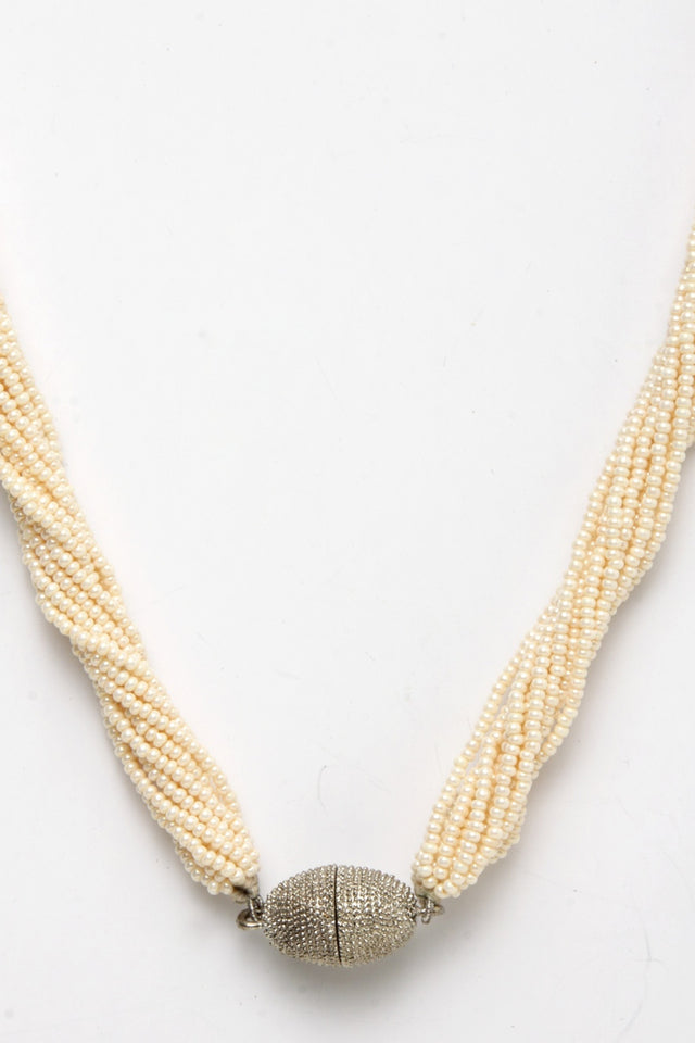 Women's Silver Necklace In White