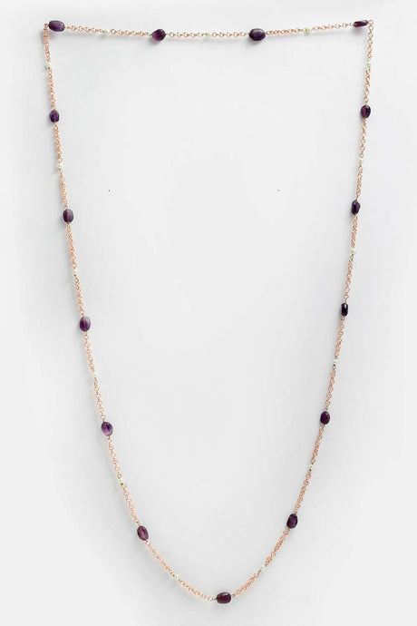 Buy Women's Copper Necklace in Purple - Front