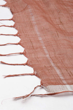 Brown Silk Blend Bhagalpuri Handloom Causal Dupatta
