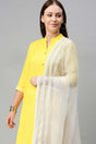 Buy ART SILK Woven Dupatta in White Online