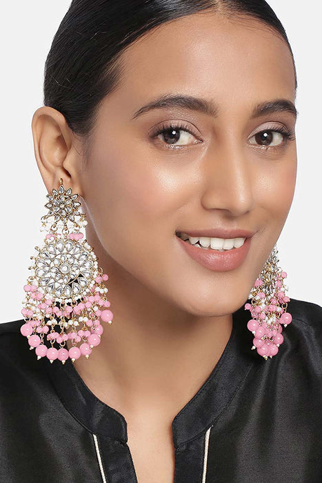 Shop Designer Gold N Rani Pink Stones Stud Earrings Online at Best Price |  Cbazaar