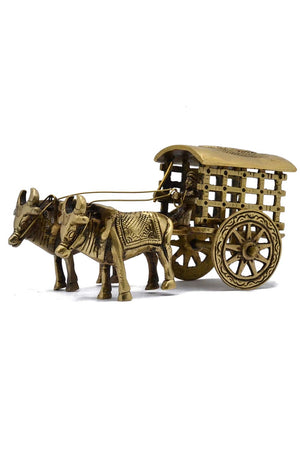 Brass Bullock Cart Decor (EK1102)