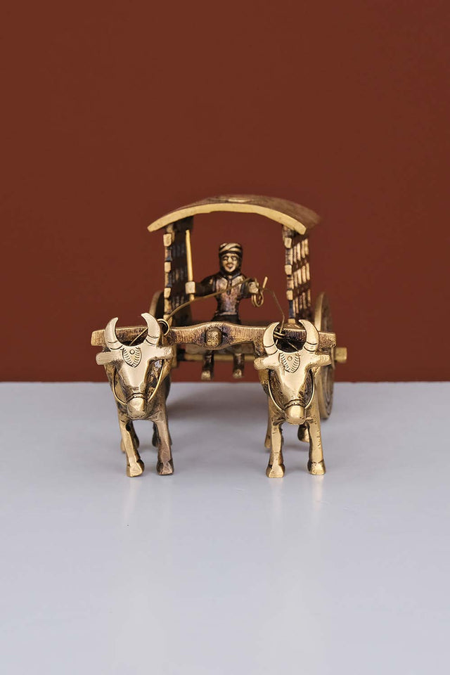 Brass Bullock Cart Decor (EK1102)