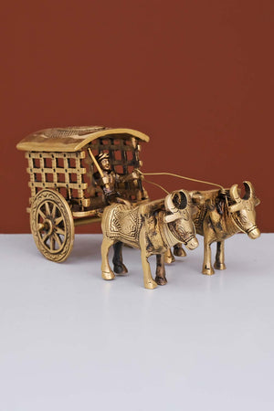 Brass Bullock Cart Decor (EK1102)