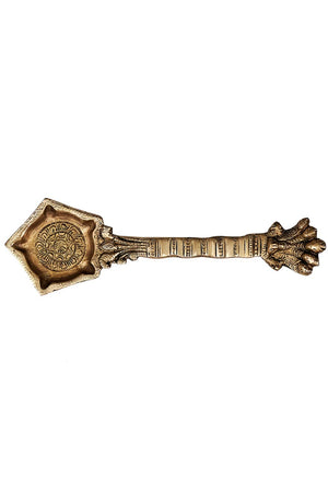 Brass Havan Spoon With Sheshnag