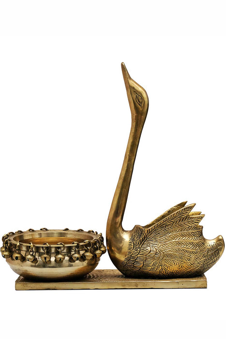 Buy Brass Swan Urli bowl Décor Online - KARMAPLACE — Karmaplace