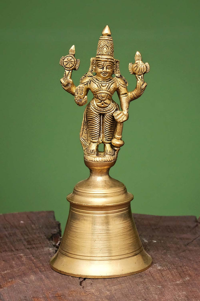 Brass Lord Vishnu Hand Bell