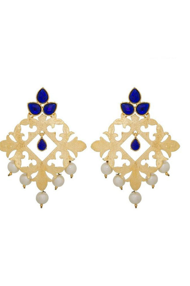 Buy Women's Alloy Large Dangle Earring in Gold Online