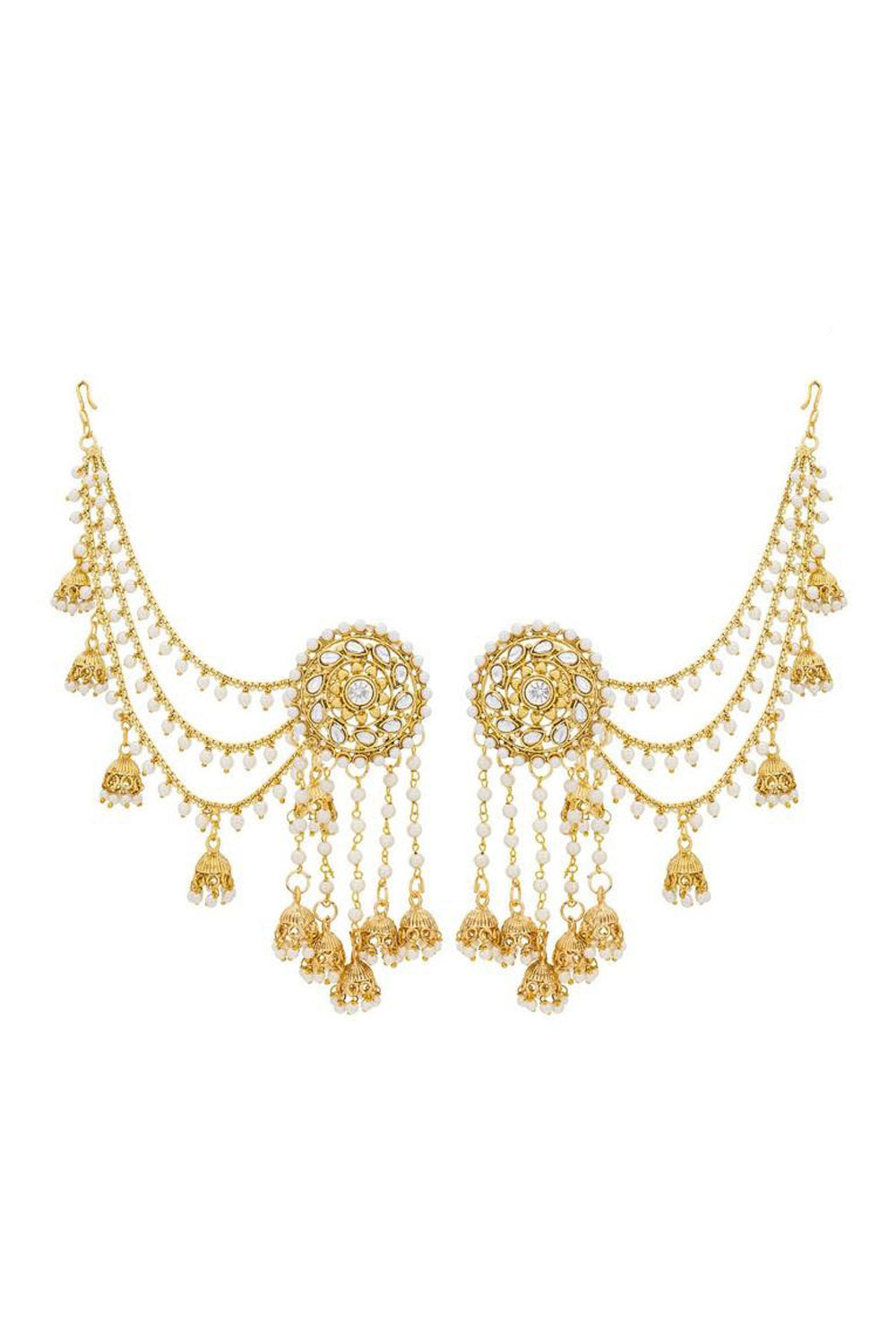Shop Alloys Earring For Women's  in White and Gold At KarmaPlace