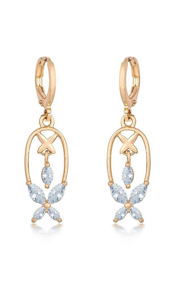 Women's Alloys Earring In Gold And White