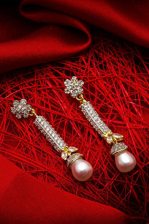 Buy Women's Alloy Large Dangle Earrings in Silver Online