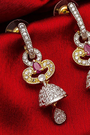 Shop  Alloy Large Dangle Earrings For Women's  in Silver and Gold At KarmaPlace