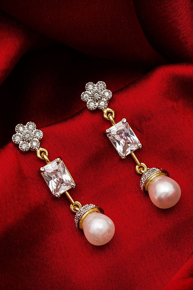 Buy Women's Alloy Large Dangle Earrings in Silver and Gold Online