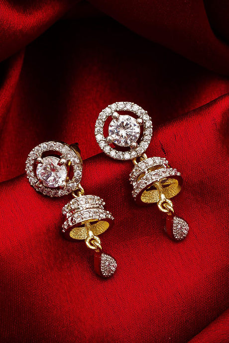 Buy Women's Alloy Drop Earrings in Silver and Gold Online