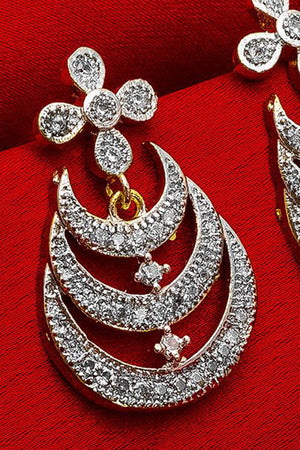 Women's Alloy Drop Earrings In Gold And Silver (ER-2767)