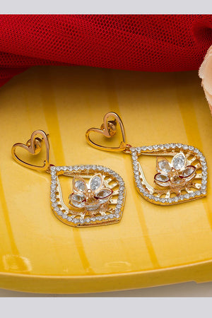 Buy Women's Alloy Large Dangle Earrings in Gold Online