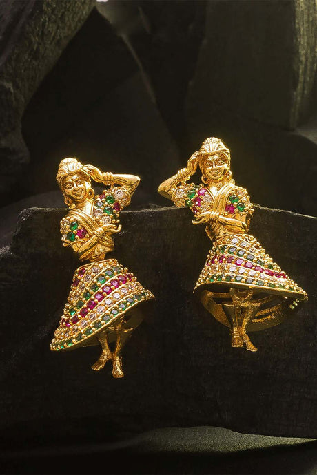 Buy Women's Alloy Drop Earrings in Red and Green