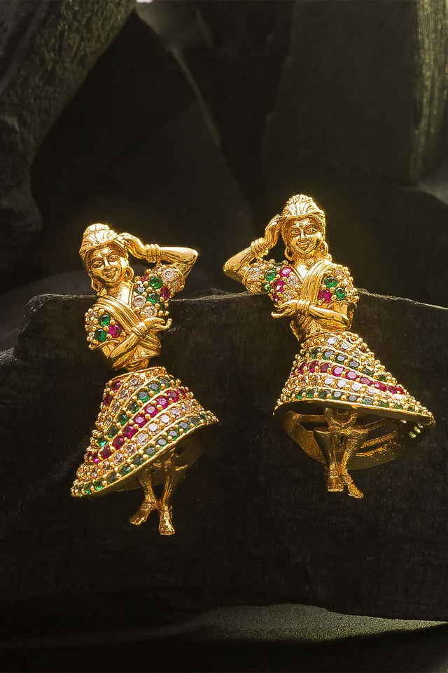 Buy Women's Alloy Drop Earrings in Red and Green