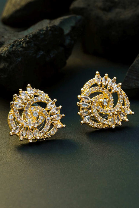 Buy Women's Alloy Stud Earrings in Gold
