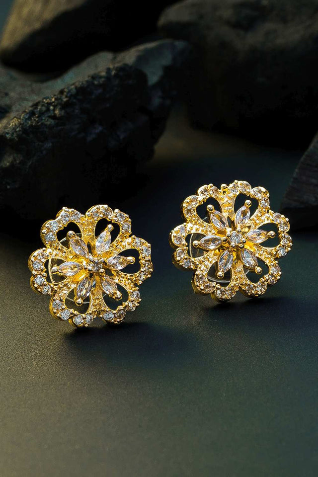 Buy Women's Alloy Stud Earrings in Gold