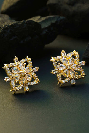 Buy Women's Alloy Stud Earrings in Gold