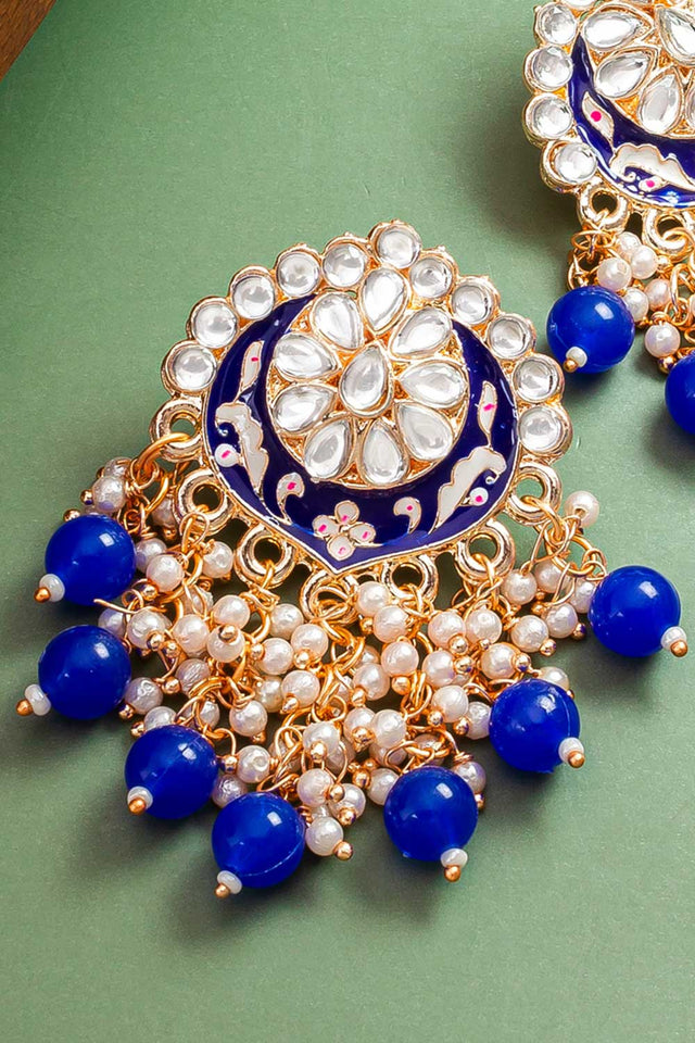 Gold Plated Crescent Shaped Chandbalis