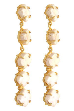 Fresh Water Pearl Long Earrings (FEMCJ002)
