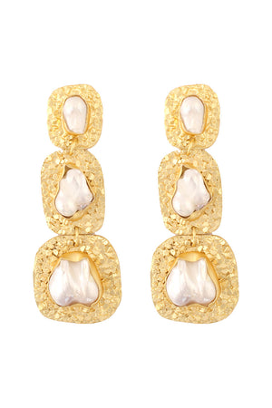 Baroque Pearl Statement Earrings (FEMCJ008)