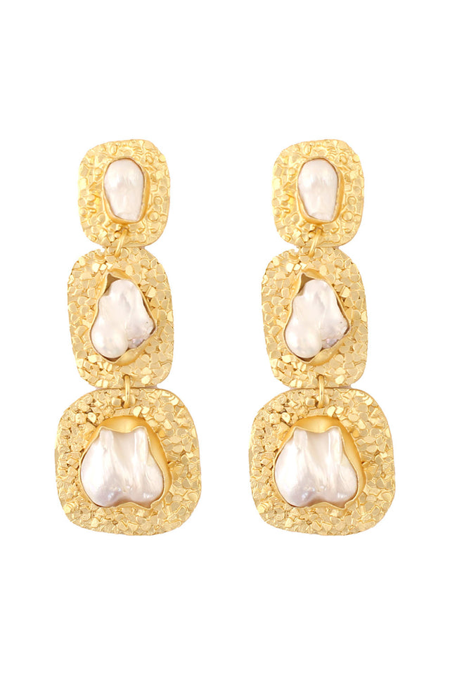 Baroque Pearl Statement Earrings (FEMCJ008)