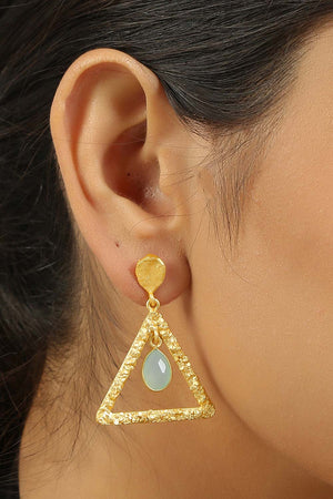 Contemporary Mona Lisa Stone Earrings (FEMCJ016)