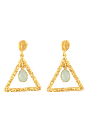 Contemporary Mona Lisa Stone Earrings (FEMCJ016)