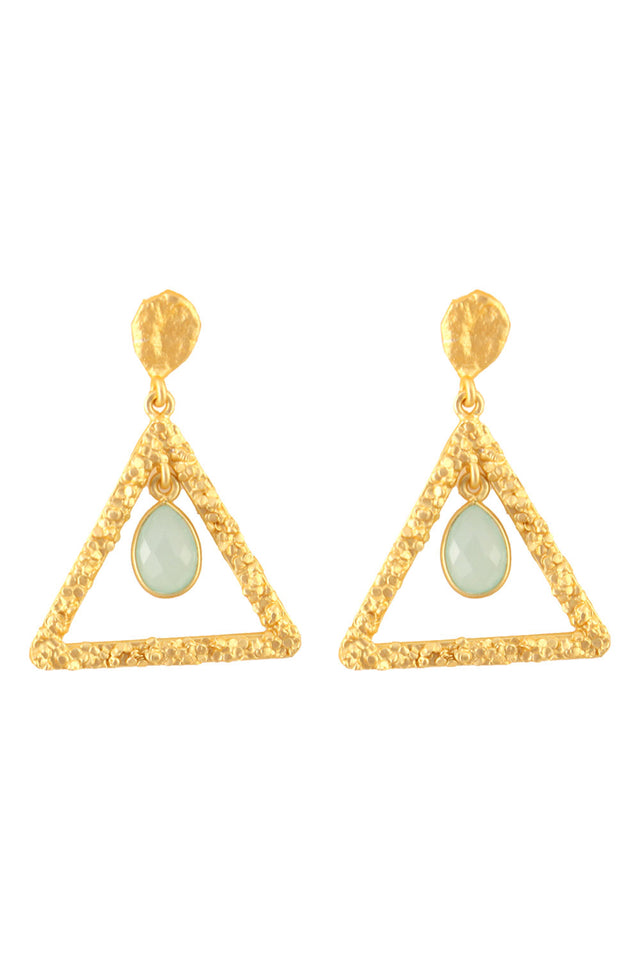 Contemporary Mona Lisa Stone Earrings (FEMCJ016)